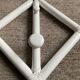 Pair of vintage rattan coat racks