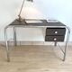 Modernist office 1970 chrome metal and skai