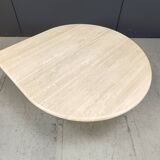 Vintage travertine coffee table, 1970s
