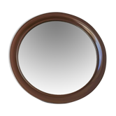 Round brown mirror plastic 80 years diameter 35cm