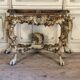Painted and gilded wooden console, Italy, 18th century.