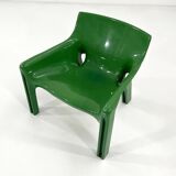 Vicario armchair in green by Vico Magistretti for Artemide, 1970