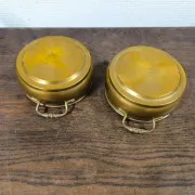 2 jardinières en laiton