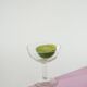 Magnificent set of 5 blown glass champagne glasses, early 20th century