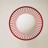 Mid-Century Kitchen Table Hanging Lamp in Red Plastic, 1960s