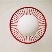 Lampe à Suspension de Table de Cuisine Mid-Century en Plastique Rouge, 1960s