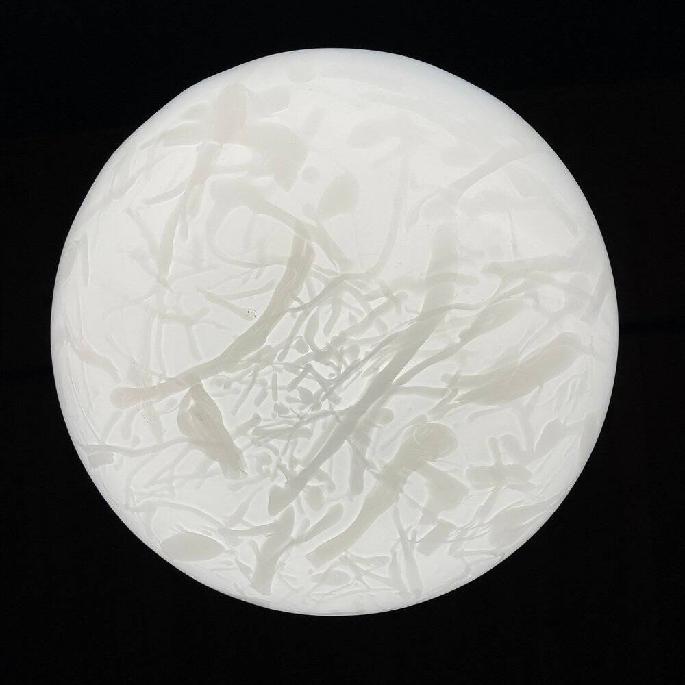 Classic white Murano pendant lamp, Italy, 1970s