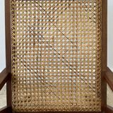 1950s armchair in wood and cane
