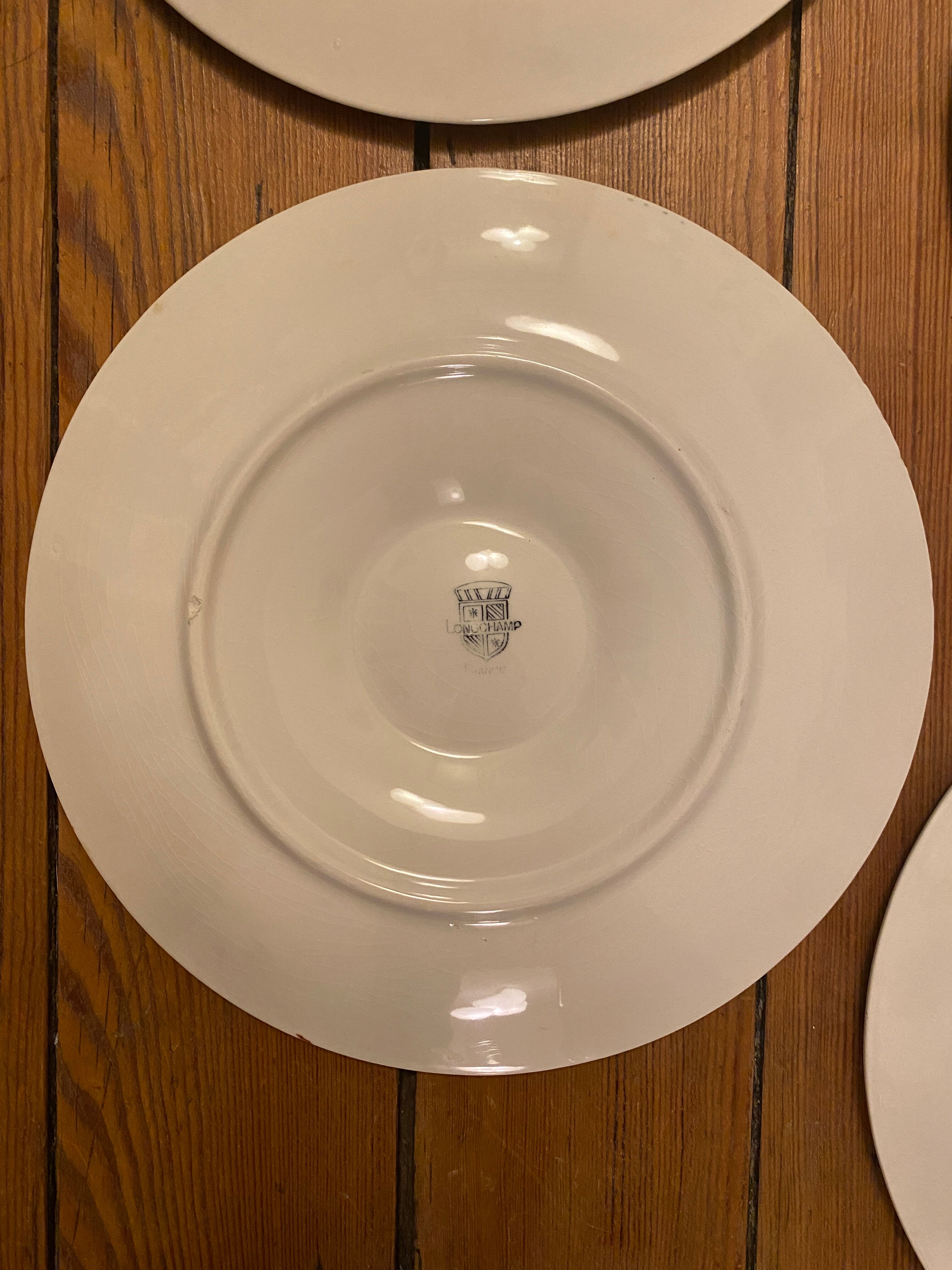 Set de 4 assiettes à huîtres Longchamp