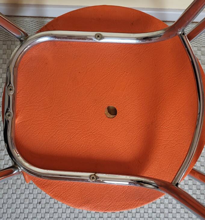 Set of vintage orange chairs