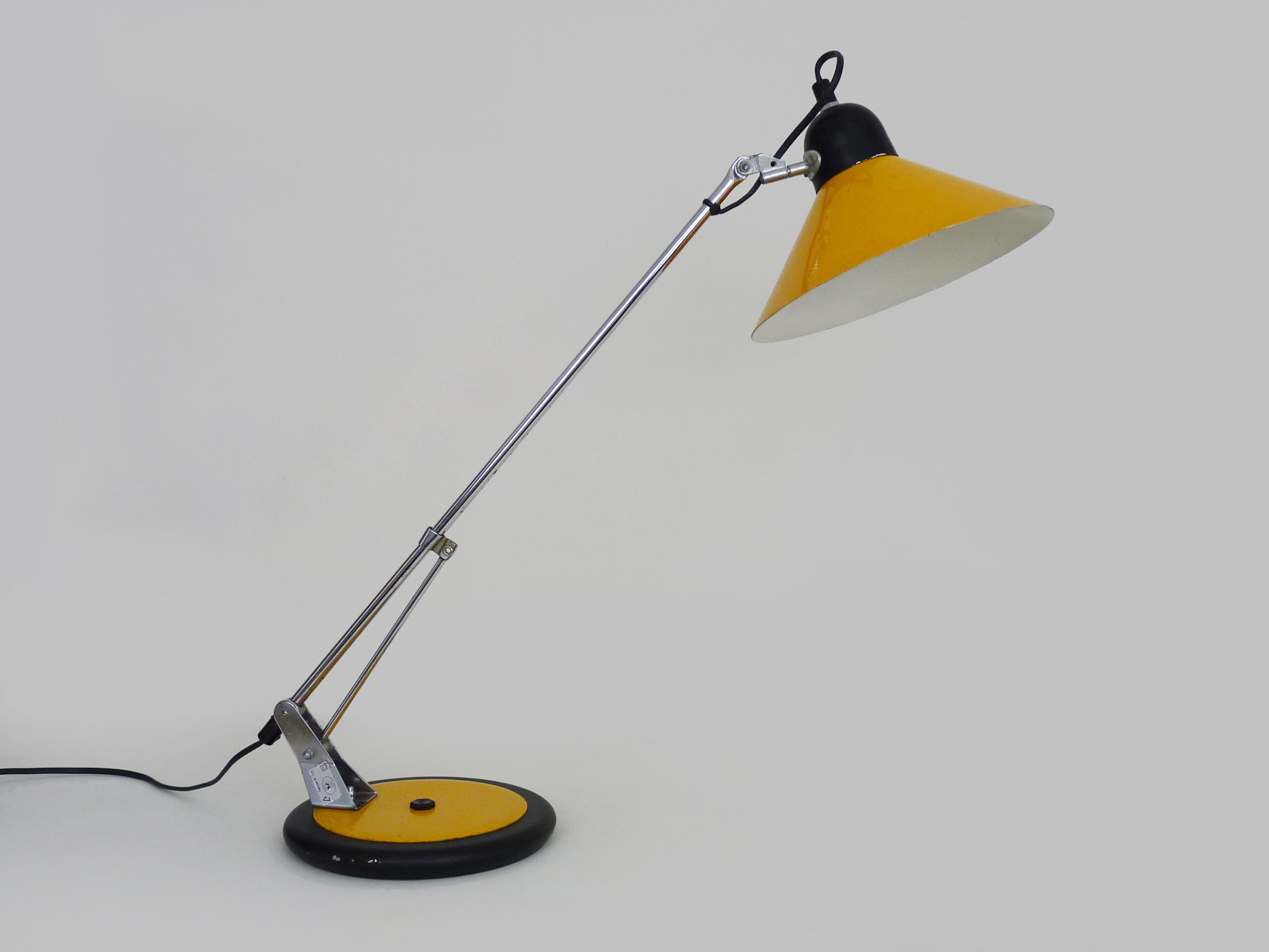 Aluminor yellow metal articulated lamp, 70s