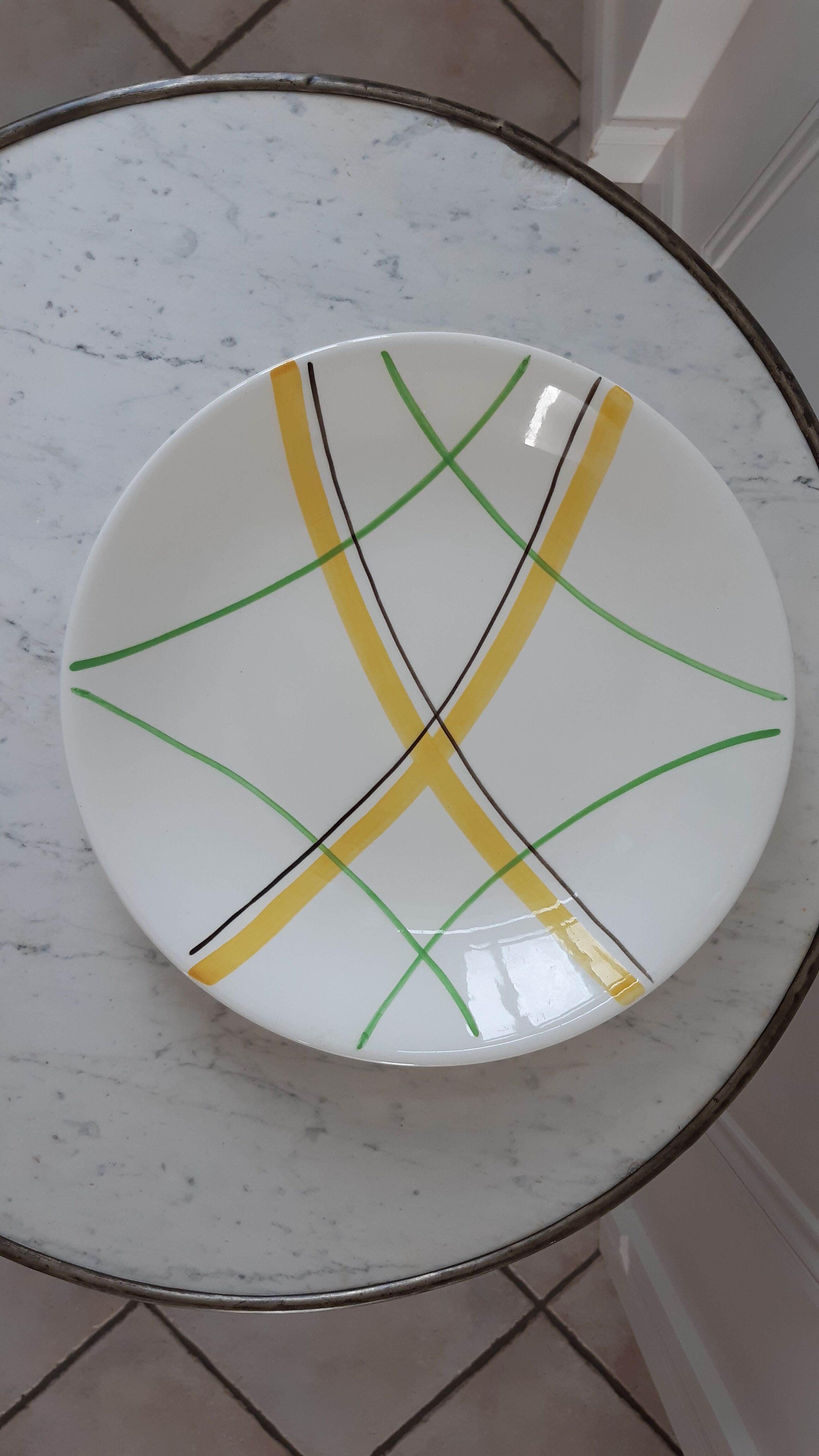 Plat creux Gien modèle Sarabande années 50-60