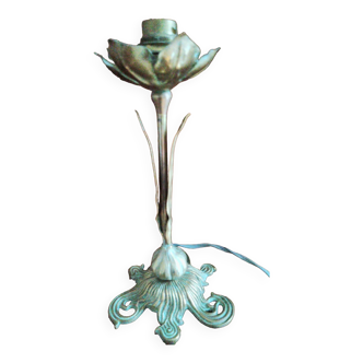 Pied de lampe laiton "fleur"