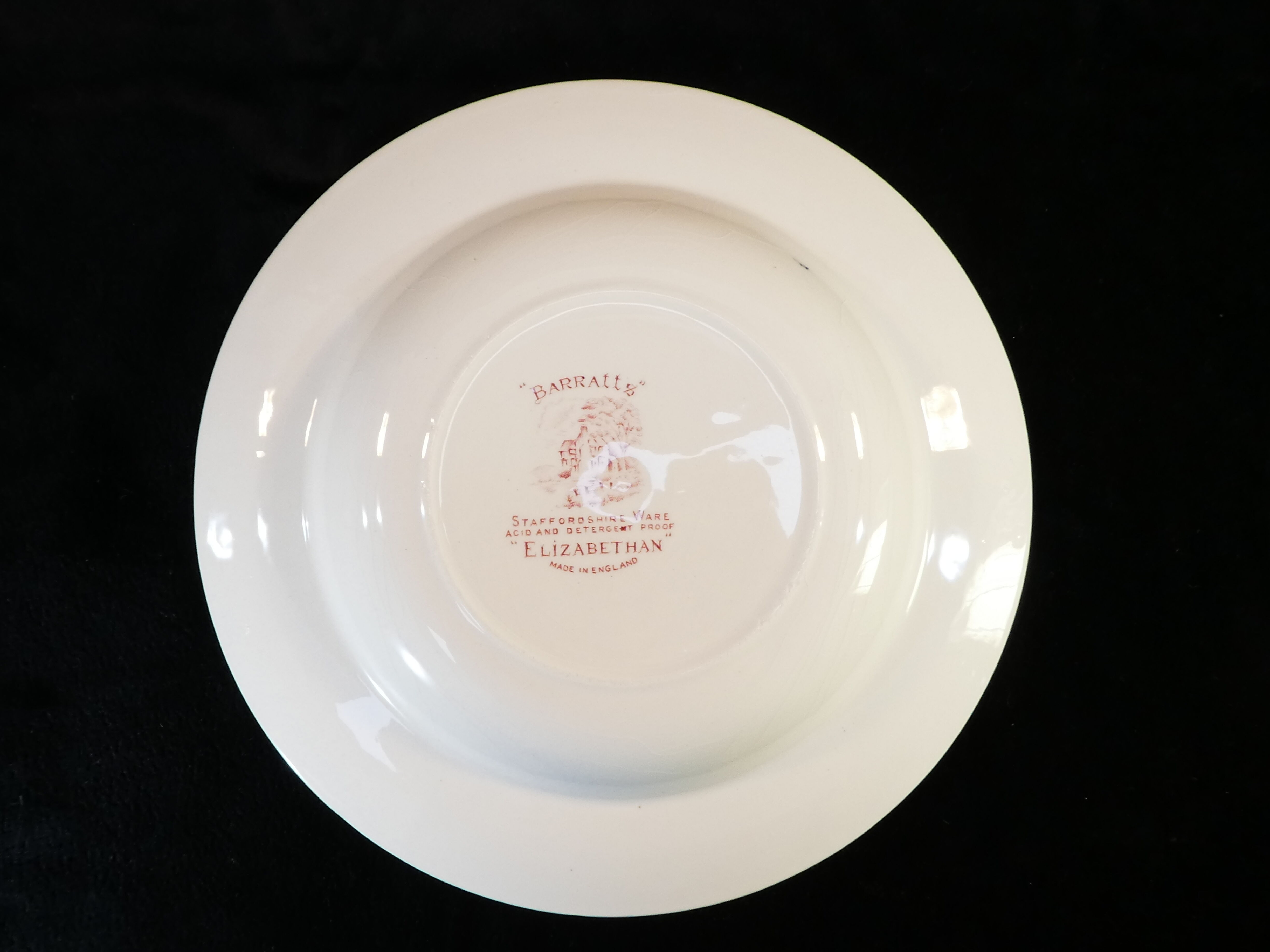 6 assiettes creuses barrats staffordshire made in england elizabethan