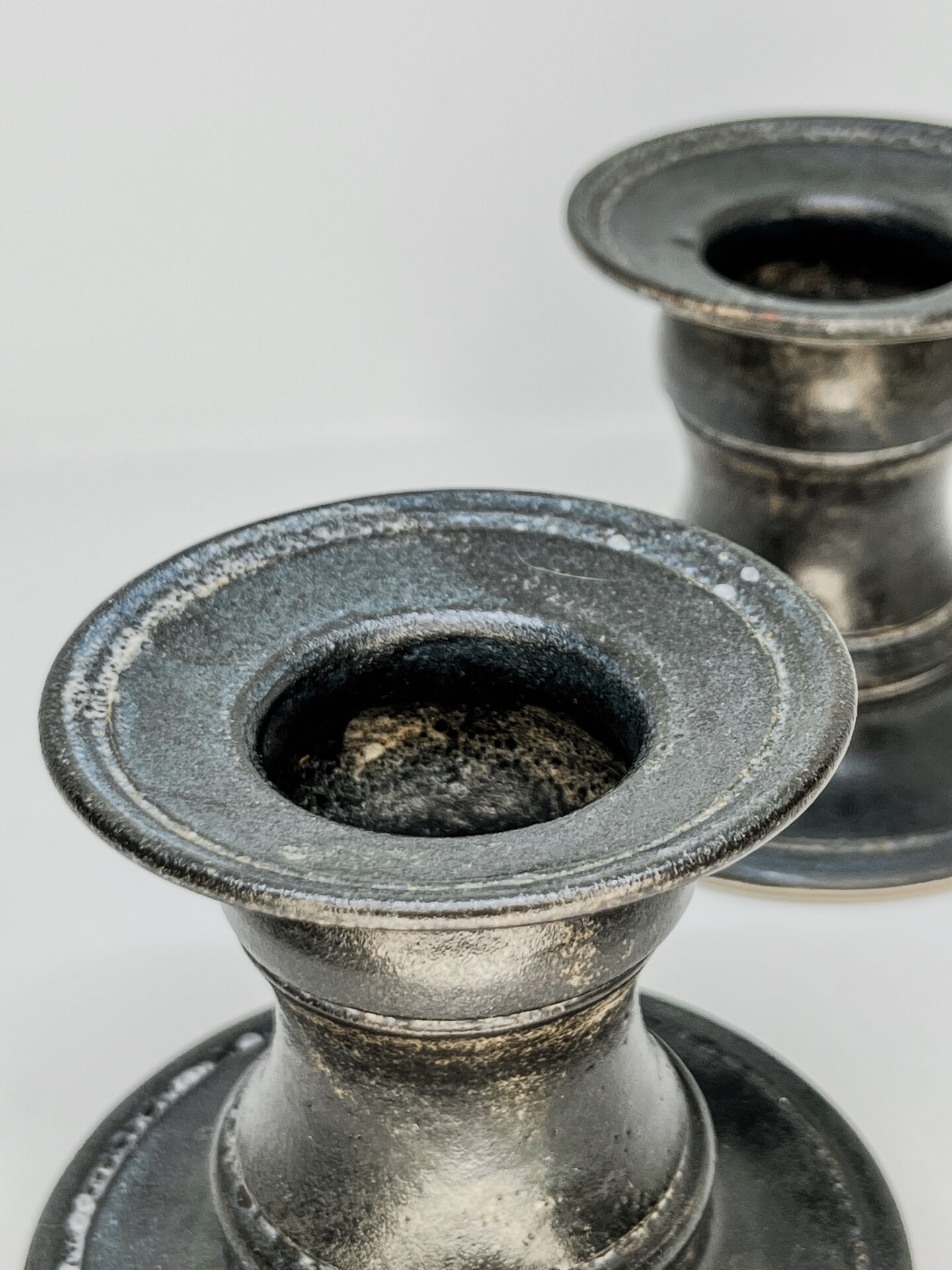 Pair of candlesticks Sedgefield Pottery Studio English pottery