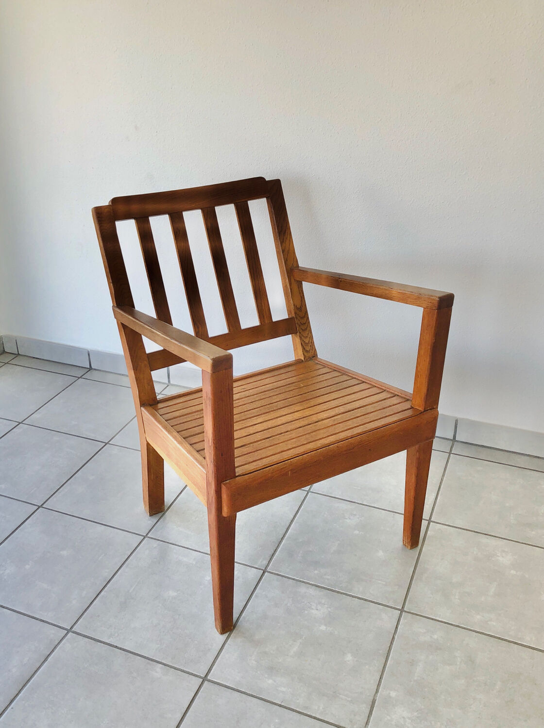 Reconstruction period armchair, René Gabriel style, 1950s