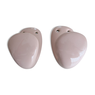 pair of hooks pink pastel 1960