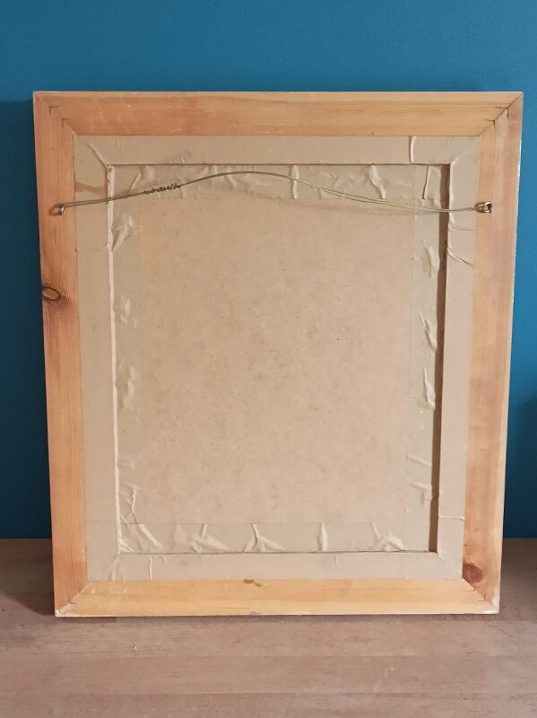 Mirror in solid wood 36x41cm