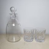 Carafe en verre gravé