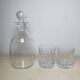 Etched glass carafe