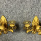 Pair of sconces period Consulate (18th) in gilded bronze with two patinas
