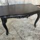 Vintage Black Carved Oak Louis XV Style Coffee Table