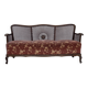 1950s, Danish 3-seater sofa, salmon/pink velour, furniture mesh.