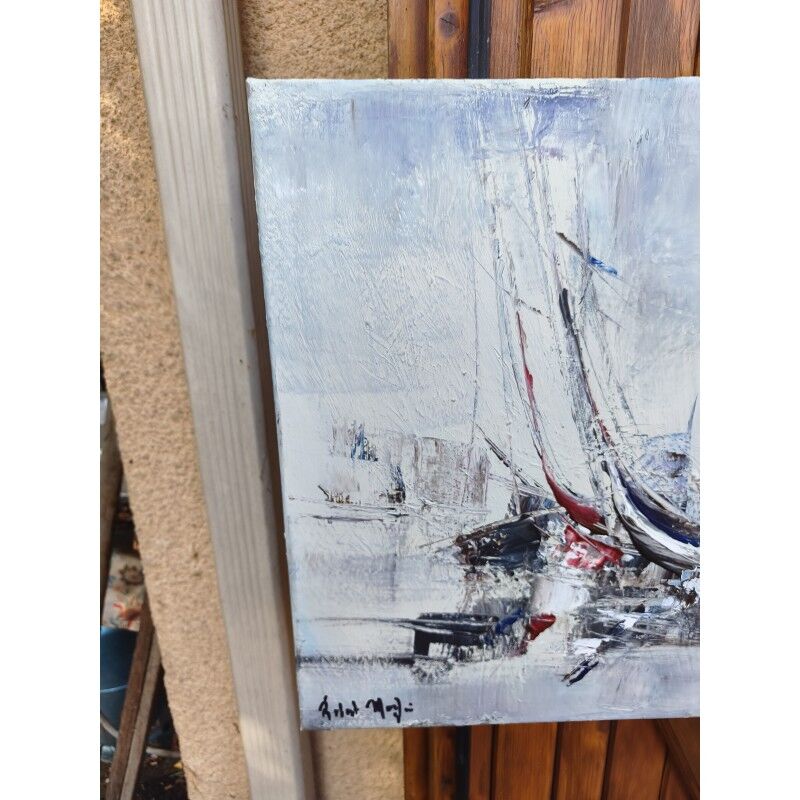 3 marine oil paintings by Robert Moifrai