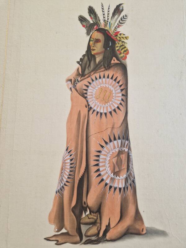 La Roche Laffitte (Born in 1943) - Watercolour drawing on silk - Birohka