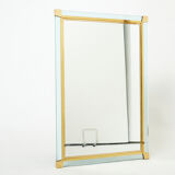 Italian mirror brass glass of Murano 1970s 87x127cm