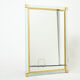 Italian mirror brass glass of Murano 1970s 87x127cm