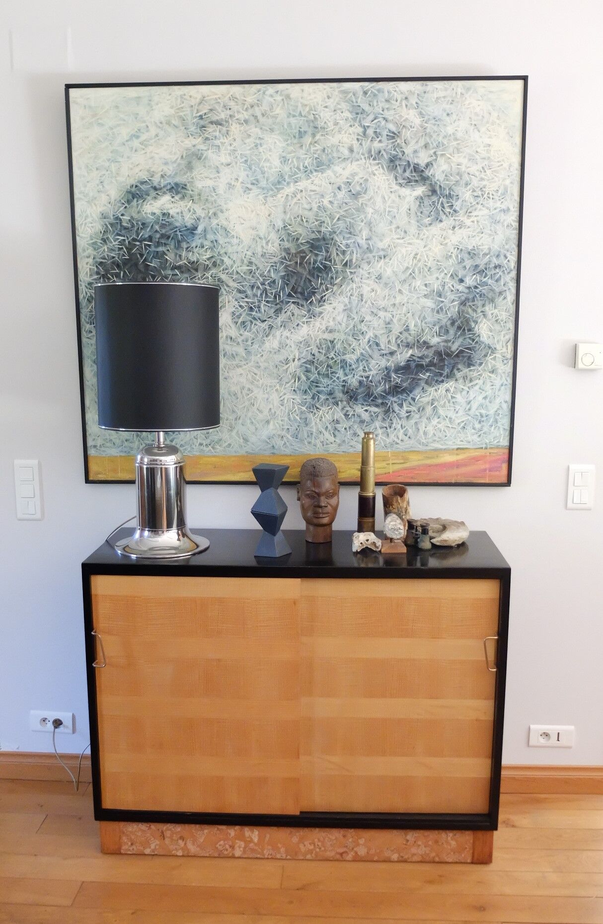 Buffet 1950 signed, lacquered black and sycamore