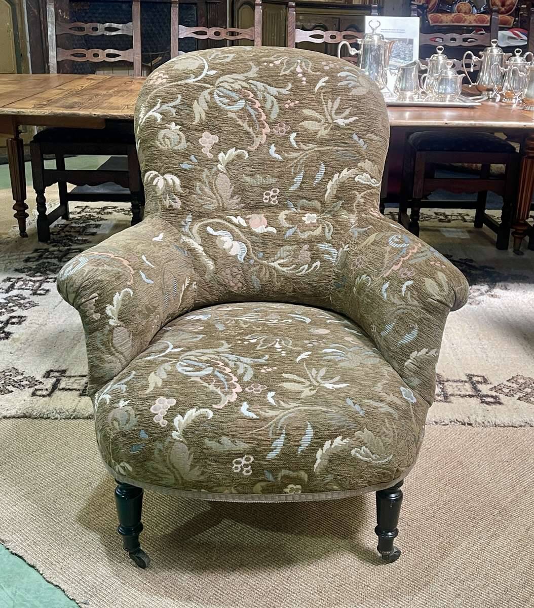 Napoleon III armchair, 19th century, fully restored and reupholstered