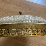 Brass and glass ceiling light