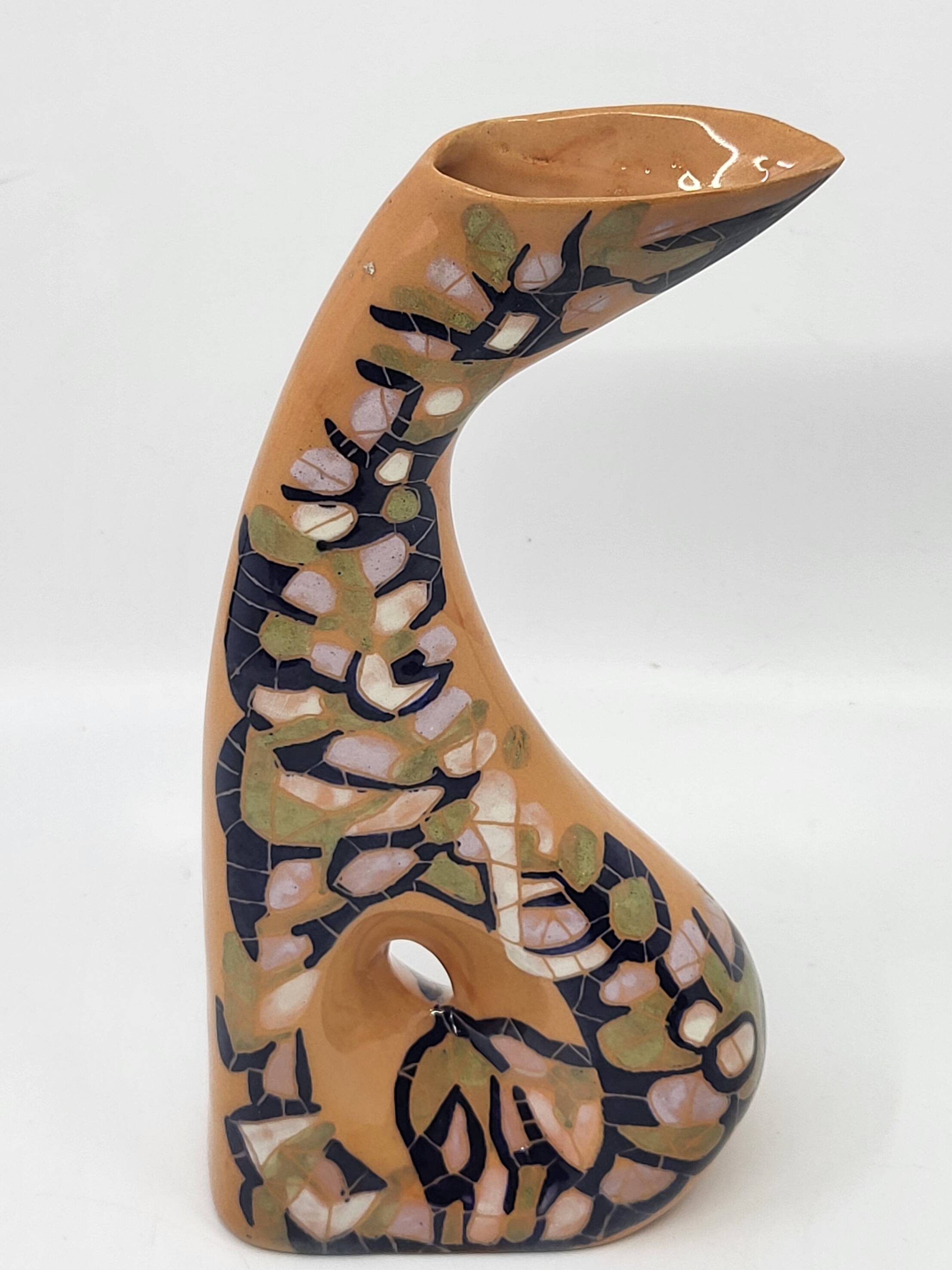 Vase soliflore vintage en céramique par Gabrielle Mackiewicz, France, 1960