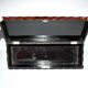 Antique glove box in Red China Lacquer decorated with golden birds