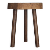Tabouret vintage, tabouret bois , brutaliste, porte-plante, déco intérieur