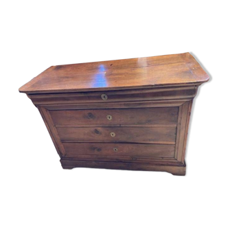 Commode 4 tiroirs en noyer