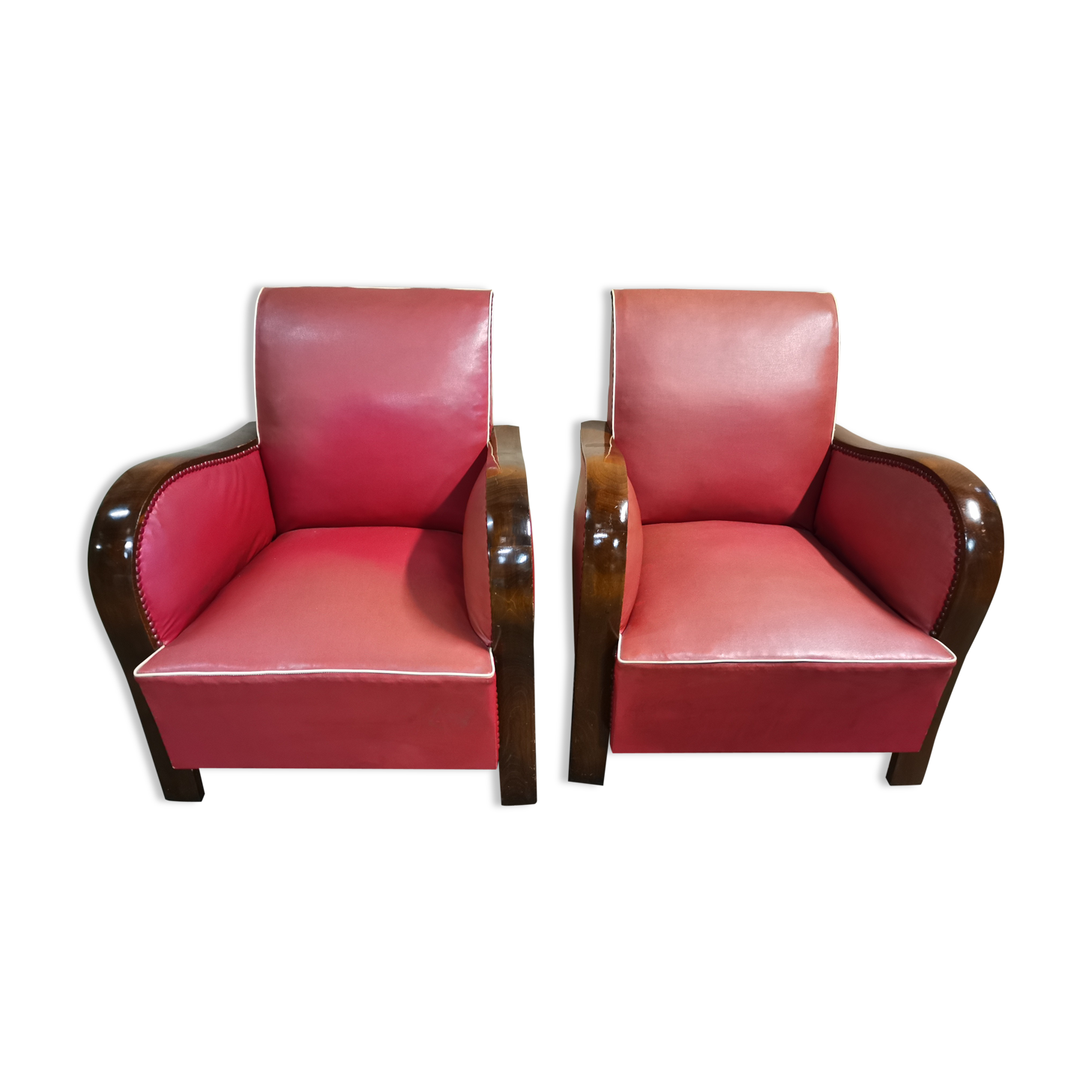Fauteuil club paire de fauteuils des années 50 - 60