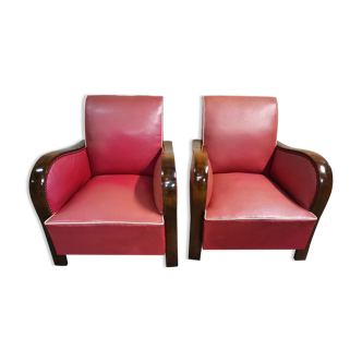 Club chair pair of armchairs from the 50s - 60s