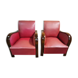 Fauteuil club paire de fauteuils des années 50 - 60