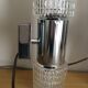 Pair of 70 years double wall light in chrome and glass