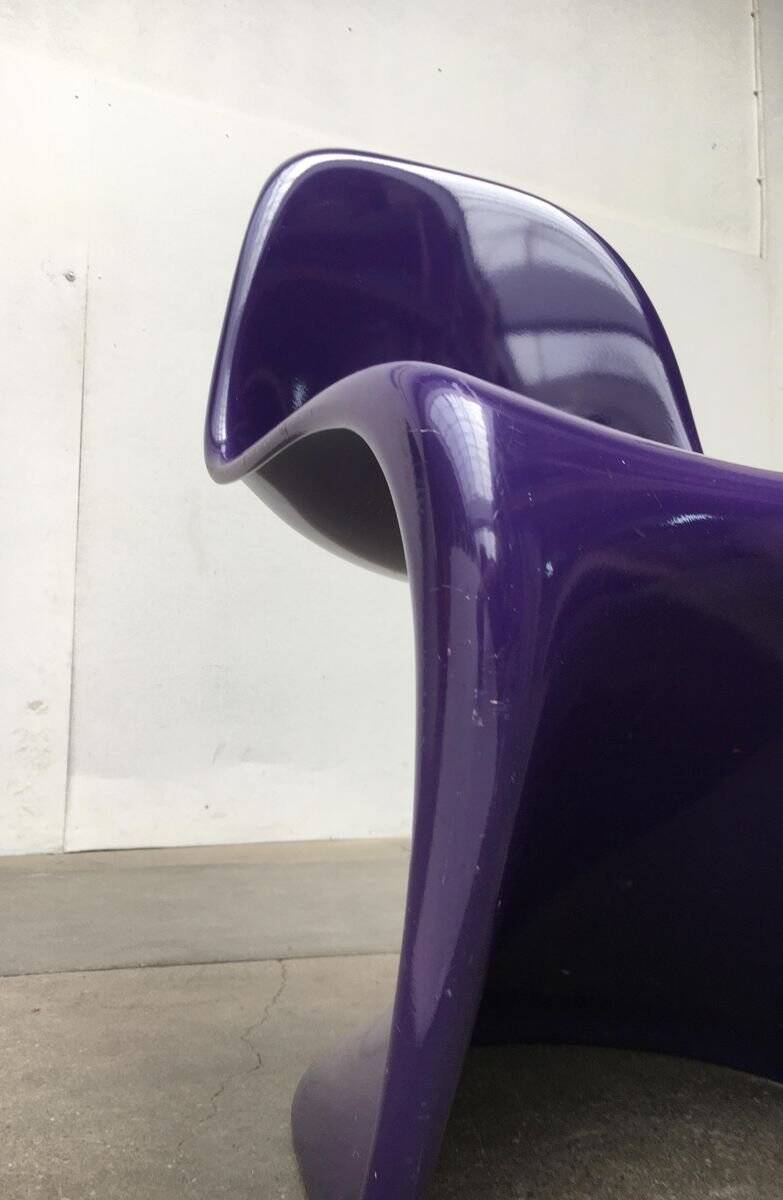 Mid-century Panton side chair set by Verner Panton for Herman Miller, 1960s.