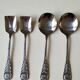 Stainless steel dessert/coffee service with 18 pieces. Rostfrei. Pink shape