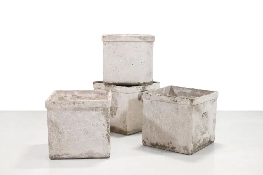 Square Willy Guhl planters for Eternit