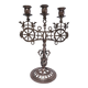 candelabrum decorative peacock wheels solid brass three lights