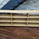 Shoe storage bench in braided rush and wrought iron large model