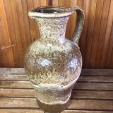 Old west germany pitcher ceramic brown & beige vintage