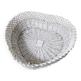 Vintage heart-shaped rattan empty pocket