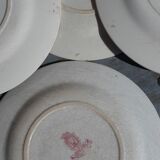 4 iron earth dessert plates porcelain from Gien